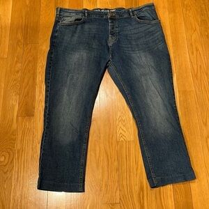 Denim company button fly straight leg jeans size 44W32L.